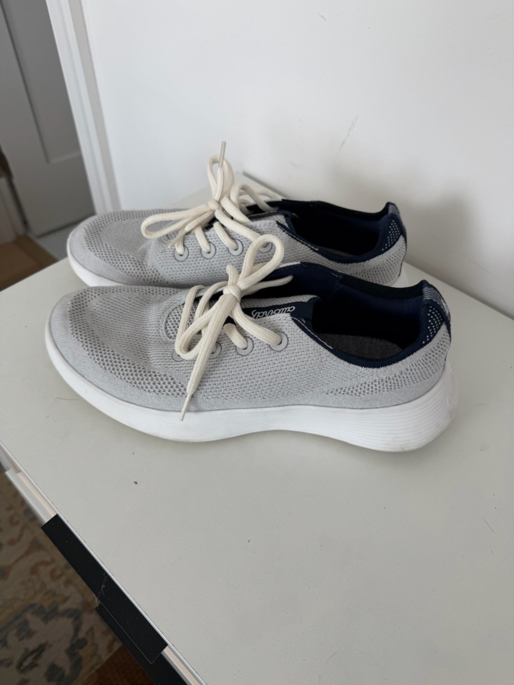 allbirds Men's Tree Runner Go - Light Grey/True Navy (Blizzard Sole) - Picture 2 of 3